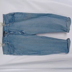 Beyond Us Rhinestone Butterfly‎ Embellished Cropped Capri Stretchy Jeans Size 18